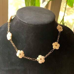 Tory Burch flower necklace